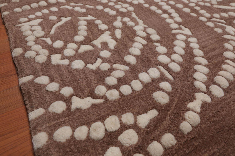 4’8" x 6'7" Handmade 100% Wool Traditional Oriental Area rug Beige