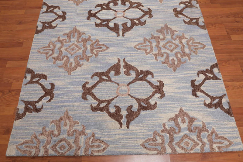 5' x 8' Handmade Loop Pile 100% Wool Traditional Oriental Area rug Beige