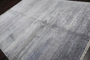 7’11"x10’9" Hand Knotted 100% Bamboo Silk Modern Tibetan Oriental Area Rug Gray