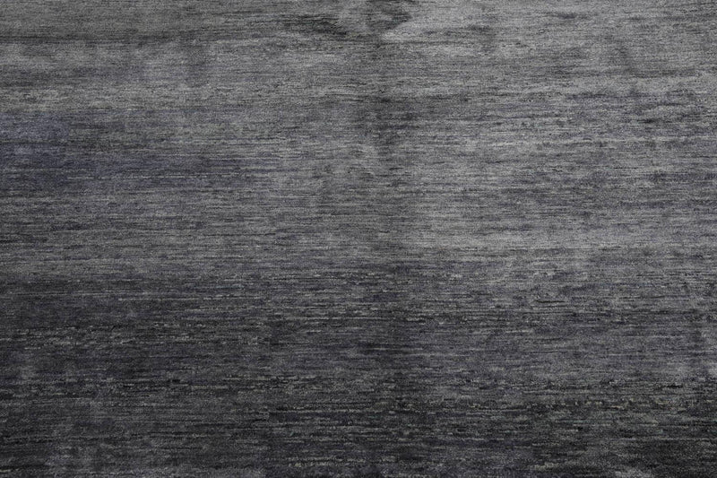 7’11"x10’9" Hand Knotted 100% Bamboo Silk Modern Tibetan Oriental Area Rug Gray