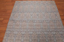 5x7 Gray, Tan Handmade Damask Polypropylene Modern Flatweave Oriental Area Rug