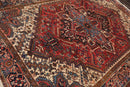 6'10" x 9'4" Hand Knotted Herizz 100% Wool Traditional Oriental Area Rug Rust
