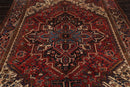 6'10" x 9'4" Hand Knotted Herizz 100% Wool Traditional Oriental Area Rug Rust