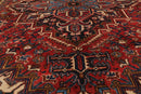 6'10" x 9'4" Hand Knotted Herizz 100% Wool Traditional Oriental Area Rug Rust