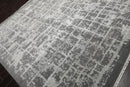 8’1" x 10’2"Hand Knotted Wool & Silk Tibetan Sherpa Oriental Area Rug Gray