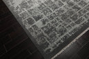 8’1" x 10’2"Hand Knotted Wool & Silk Tibetan Sherpa Oriental Area Rug Gray