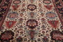 8' x 10'2" Hand Knotted 100% Wool Oushakk Traditional Oriental Area Rug Beige