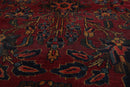 9'1" x 12'3" Hand Knotted 100% Wool Antique Lilihaan Traditional Area Rug Rose