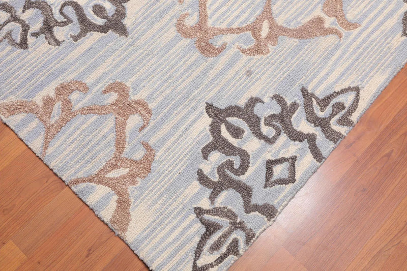 5' x 8' Handmade Loop & Cut Pile Wool Traditional Oriental Area rug Beige