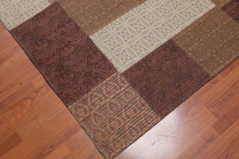 5'x7' Handmade Polypropylene  Oriental Area Rug Brown, Beige Color