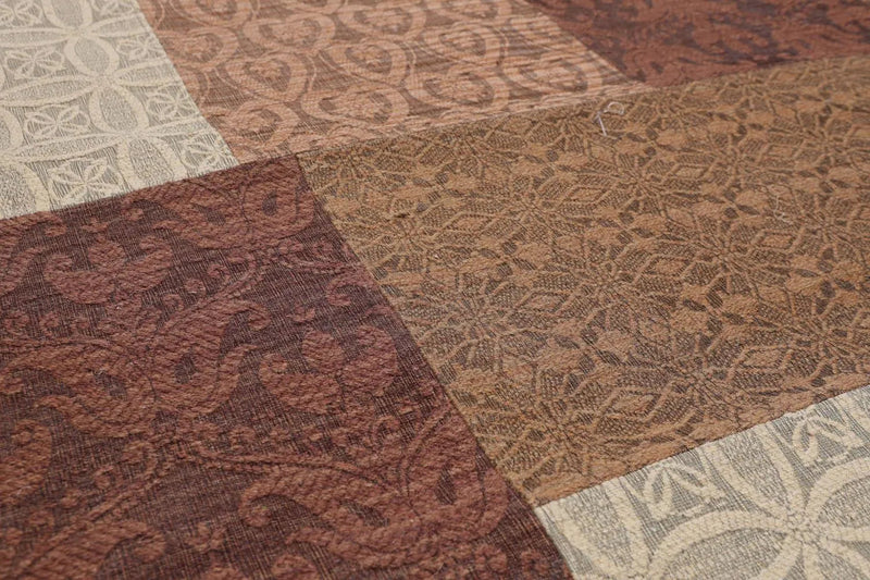 5'x7' Handmade Polypropylene  Oriental Area Rug Brown, Beige Color