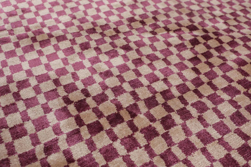 3’ x 5' Handmade Graphic 100% Bamboo silk Traditional Oriental Area rug Purple