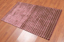 3 x 5 Hand Tufted Bamboo Silk Oriental Area Rug Cranberry, Beige Color