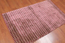 3 x 5 Hand Tufted Bamboo Silk Oriental Area Rug Cranberry, Beige Color