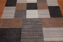 5' x 7' Hand Woven Geometric 100% Wool Modern Flatweave Area rug Earth Tones
