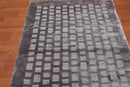 4x6 Hand Tufted Bamboo Silk   Oriental Area Rug Tone on Tone Grey, Color