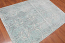 5' x 6’9" Handmade 100% Wool Area rug Modern Ivory