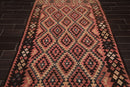 4'9"x10' Authentic Hand woven Reversible Southwestern Kilim Oriental Area Rug Rose