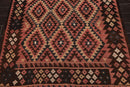 4'9"x10' Authentic Hand woven Reversible Southwestern Kilim Oriental Area Rug Rose