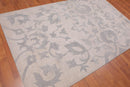 5'4" x 8'2" Handmade Modern 100% Wool Traditional Oriental Area Rug Gray