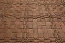 5'3”x7'5” Hand Woven Leather Basket Weave Barclay Butera Flatweave Area Rug Tan
