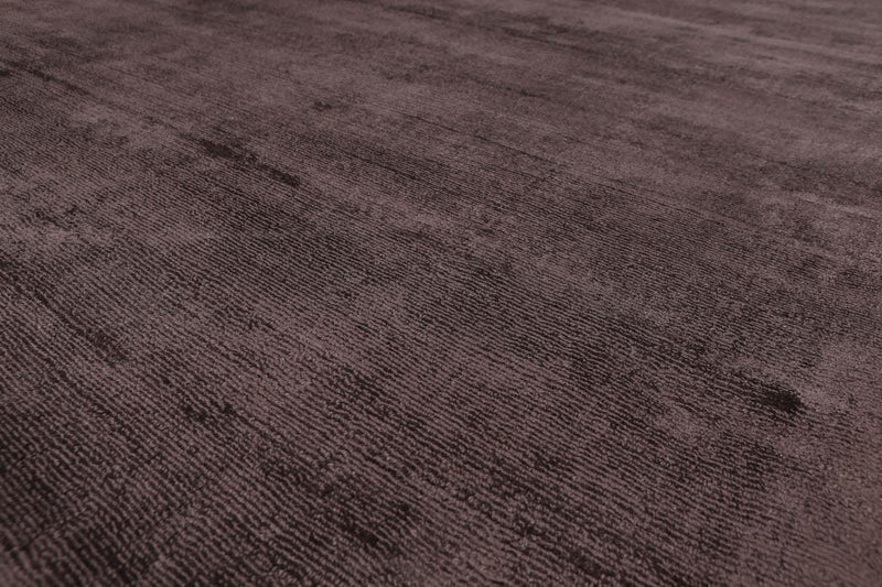 4'6x6'10" Handmade Viscose  Loop N Cut Textured Pile Oriental Area Rug Brown Color