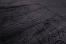 4'6" x 6’10" Handmade 100% Bamboo silk Area rug Modern Charcoal