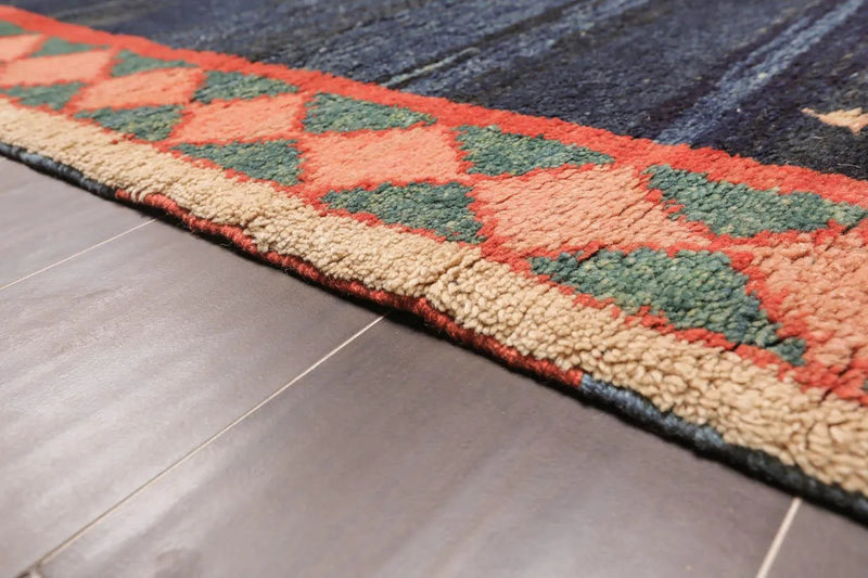 4'9"x5'9" Hand Knotted 100% Wool Traditional Authentic Gabeh Oriental Area Rug