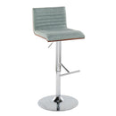 Mason - Contemporary Adjustable Barstool & Swivel With Straight T Footrest (Set of 2) by HouseOfZazla