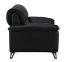 Eilene - Top Grain Leather Chair - Black