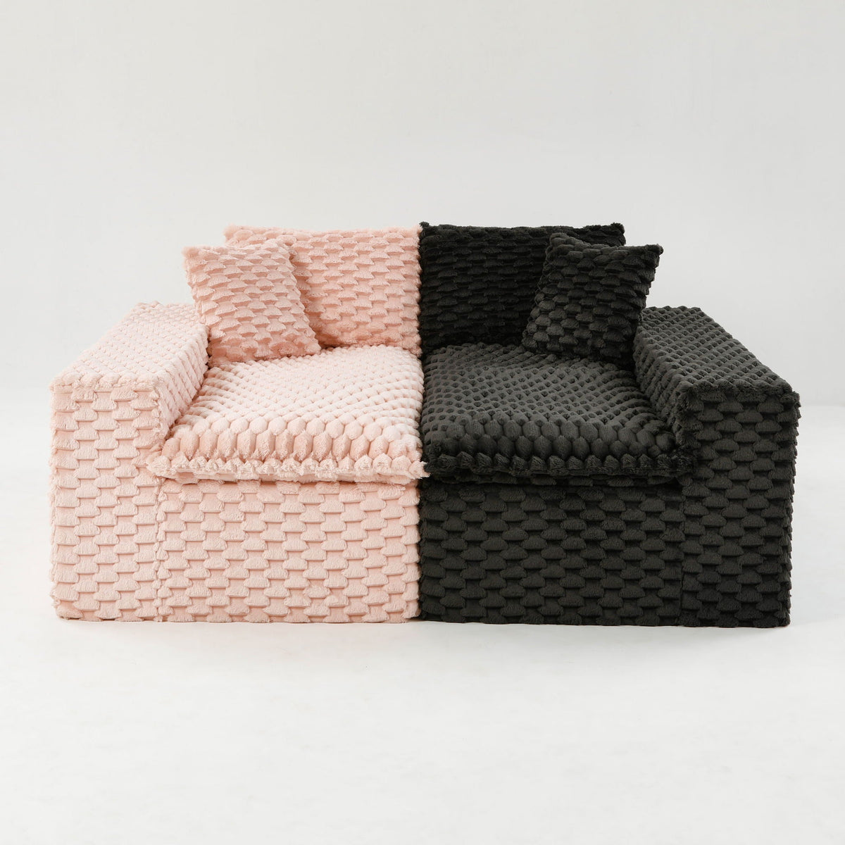 Multifunctional Sofa Pink Black, Fits 4 People, photo 11 of 40