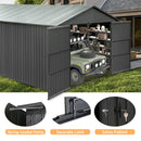 12x25FT Outdoor Metal Garage Shed, Extra Large Metal Carport by HouseOfZazla