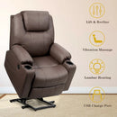 Electric Power Lift Leather Massage Sofa by LJGDeals