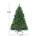 4.5 Feet Pre-lit Hinged Christmas Tree with 300 LED Lights by LJGDeals