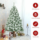 4.5 Feet Snow Flocked Artificial Christmas Tree with 400 Tips by LJGDeals