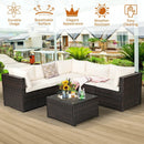6 Pieces Patio Furniture Sofa Set with Cushions for Outdoor by LJGDeals