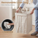19 Gallon Bamboo Laundry Hamper with Removable Liner by DirectDeals