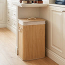19 Gallon Bamboo Laundry Hamper with Removable Liner by LJGDeals