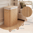 19 Gallon Bamboo Laundry Hamper with Removable Liner by LJGDeals
