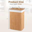 19 Gallon Bamboo Laundry Hamper with Removable Liner by LJGDeals
