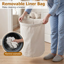 19 Gallon Bamboo Laundry Hamper with Zippered Lid by LJGDeals