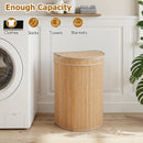 19 Gallon Bamboo Laundry Hamper with Zippered Lid by LJGDeals