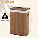 19 Gallon Bamboo Laundry Hamper with Removable Liner by LJGDeals