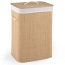 19 Gallon Bamboo Laundry Hamper with Removable Liner by DirectDeals