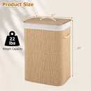 19 Gallon Bamboo Laundry Hamper with Removable Liner by LJGDeals