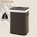 19 Gallon Bamboo Laundry Hamper with Removable Liner by DirectDeals