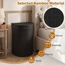 19 Gallon Bamboo Laundry Hamper with Zippered Lid by DirectDeals
