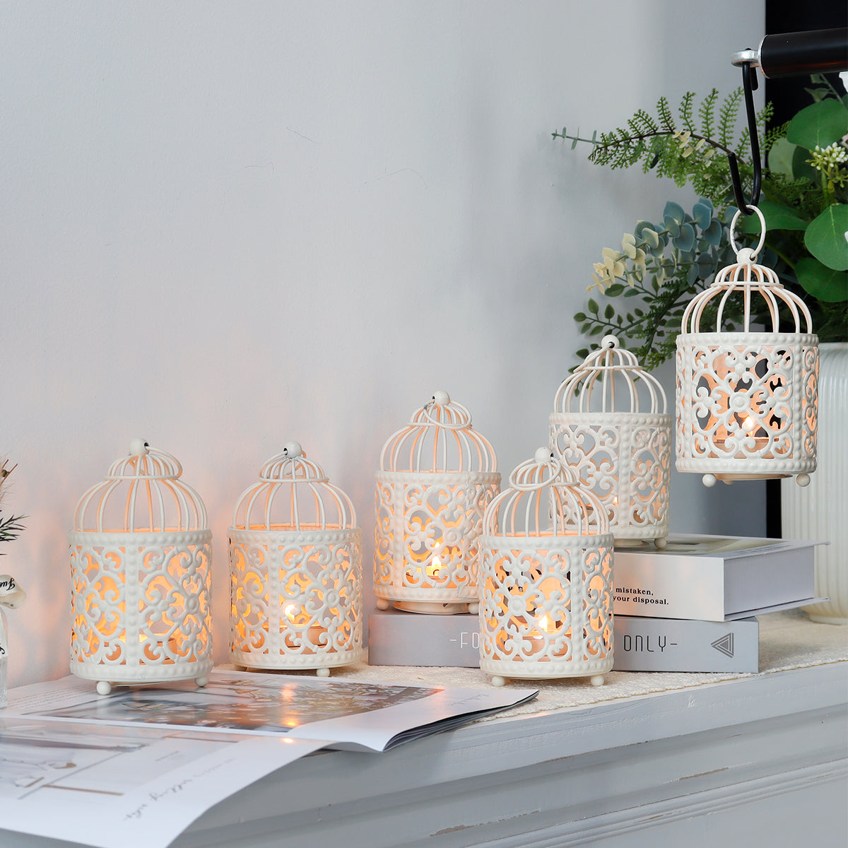 6 Pack Small Metal Candle Lanterns, photo 6 of 10