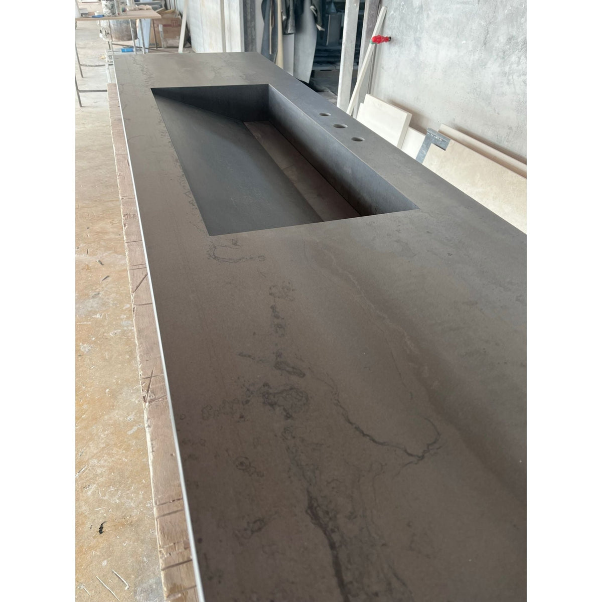 Metal Dark Engineered Porcelain Handcrafted Kitchen Bathroom Sink - Natural Stone Look, photo 18 of 21