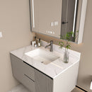 Bianco Carrara Venato Marble Vanity Top With Pre Drilled Faucet Hole And Undermount Sink by HouseOfZazla